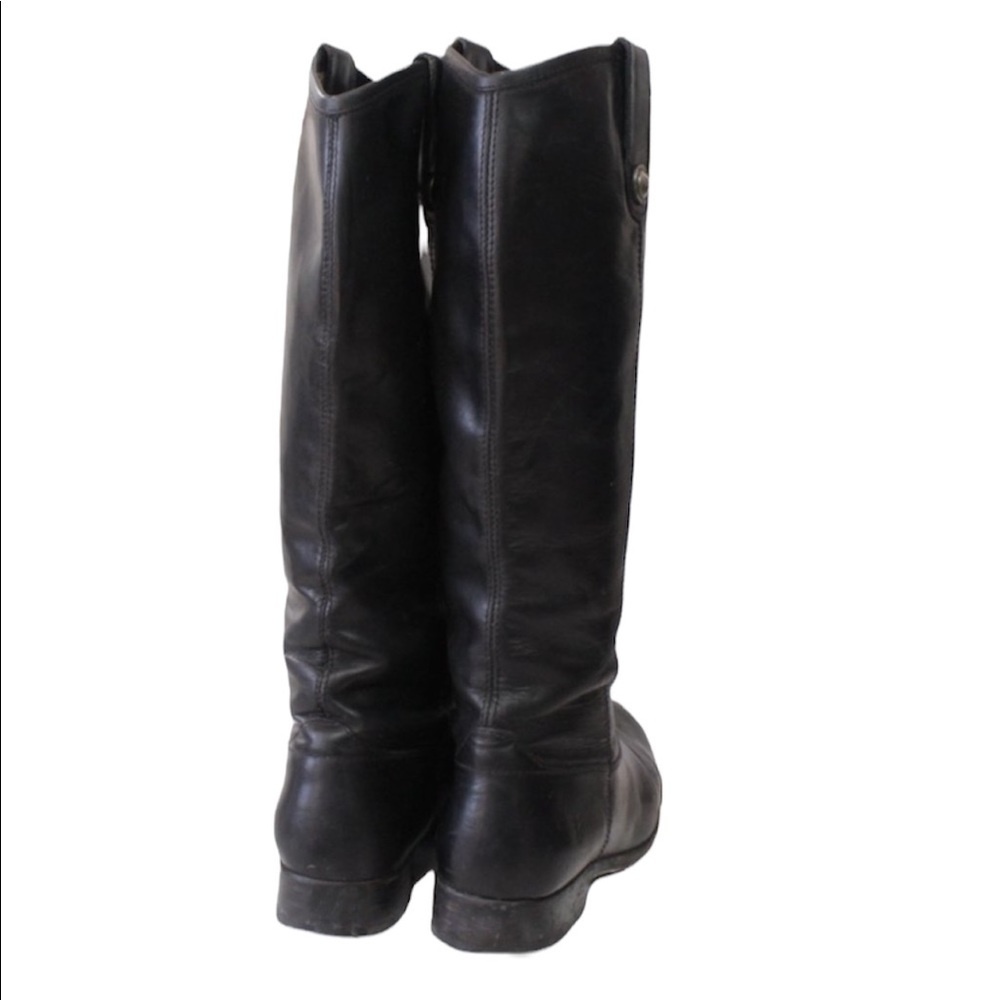 Frye Melissa Button Leather Riding Boots - Picture 3 of 8